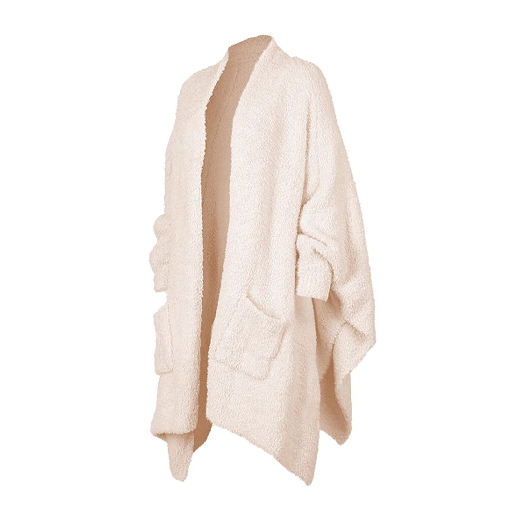 4379 Wearable Blanket Sherpa Poncho Unique Office Work Warm Cozy Shawl TV